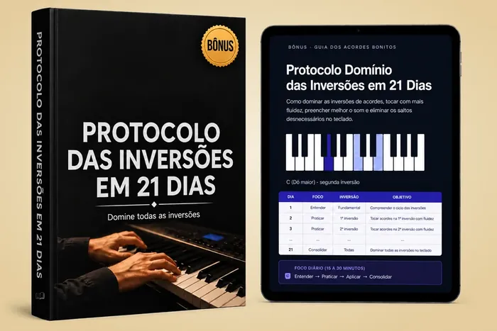 Capa do Protocolo Domínio das Inversões em 21 Dias ao lado de um tablet